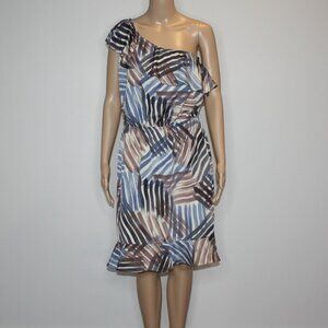 Banana Republic Women's One Shoulder Ruffle Flounce Dress in size US 10 NWOT $99
